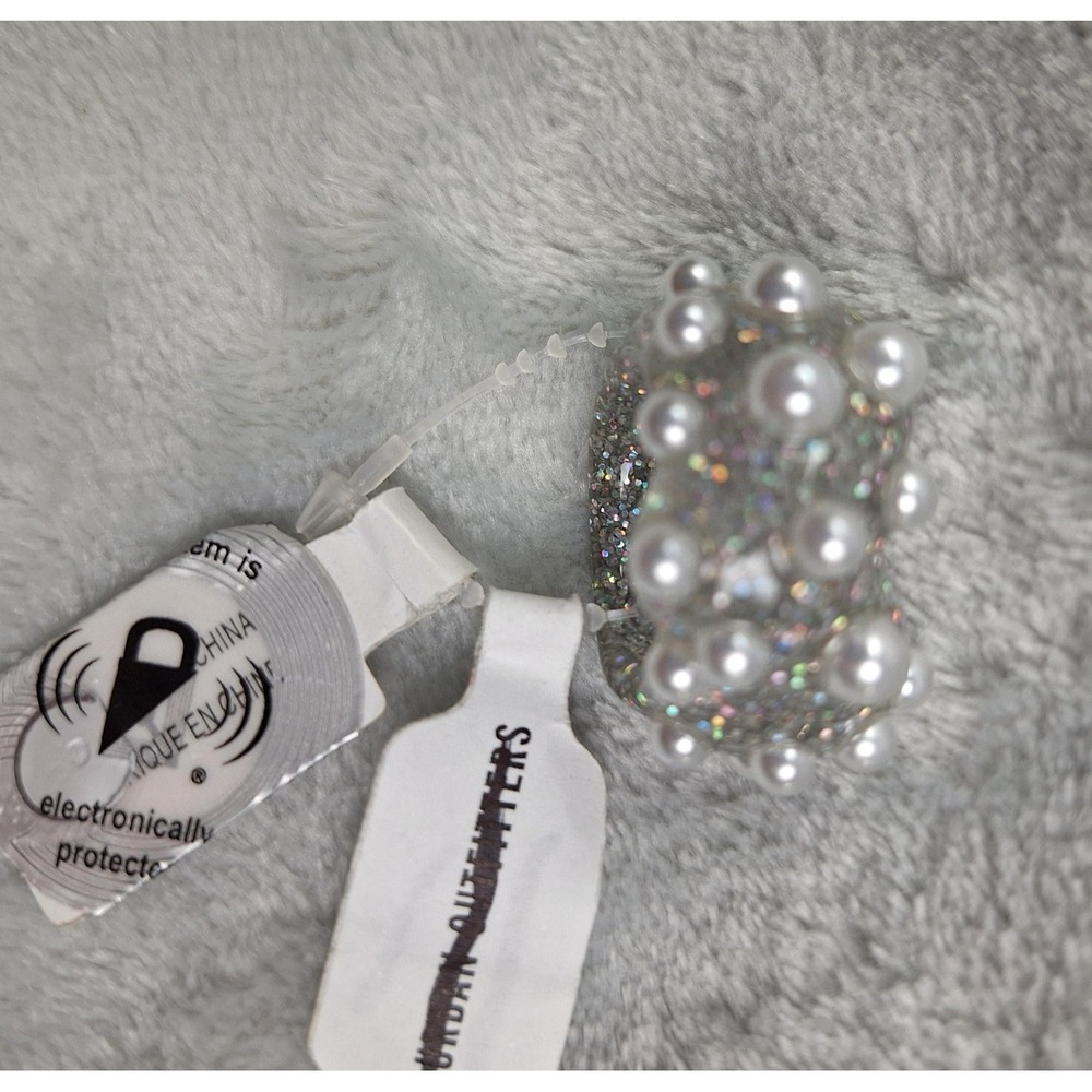 Urban Outfitters Ring Size 6 Clear‎ Glitter Pearl Embellished Statement Ring